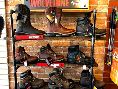 Wolverine Shoes in General Store of Middlebury